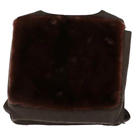 Prada Brown Nylon and Mink Backpack Brown