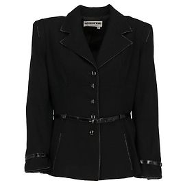 Karl Lagerfeld Black Wool Jacket - 2000s Black