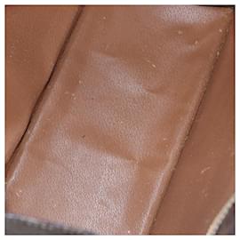 Céline-CELINE Macadam Canvas Hand Bag PVC Leather Brown Gold Auth yk16623-Brown,Golden