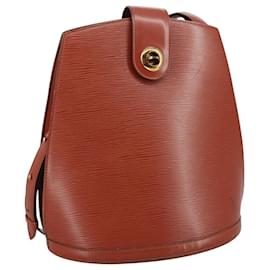 Louis Vuitton-LOUIS VUITTON Epi Cluny Shoulder Bag Brown M52253 LV Auth 105898-Brown