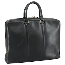 Louis Vuitton-LOUIS VUITTON Epi Porte Documents Voyage Business Bag Black M54472 Auth 109026-Black