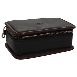 LOEWE Anagram Schmuckkästchen Schmuckbox Leder Schwarz Auth 109227 Schwarz