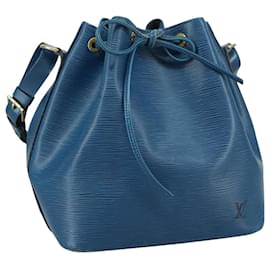 Louis Vuitton-LOUIS VUITTON Epi Petit Noe Shoulder Bag Blue M44105 LV Auth 105451-Blue