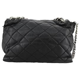 Autre Marque-Stella MacCartney Chain Hand Bag Leather 2way Black Silver Auth mr934-Black,Silvery