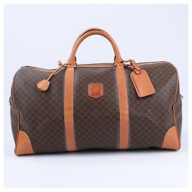 Céline Bolsa de viagem Celine Macadam Boston Bege