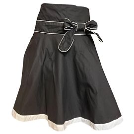 Gonna in cotone nera Marc Jacobs con nastro Nero