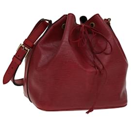 Louis Vuitton-LOUIS VUITTON Epi Petit Noe Shoulder Bag Red M44107 LV Auth 108626-Red