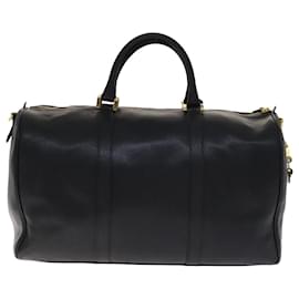 Chanel-CHANEL COCO Sac Mark Boston Cuir Caviar Noir Or CC Auth yk16646-Noir,Doré