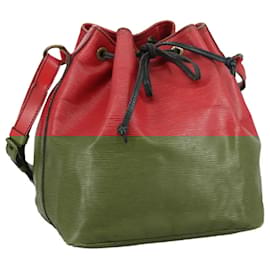 Louis Vuitton-LOUIS VUITTON Epi Petit Noe Shoulder Bag Red M44107 LV Auth 107893-Red