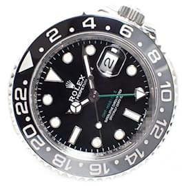 Rolex-ROLEX GMT MasterII gray/ black bezel Oyster Bracelet 126710GRNR '24 Mens-Silvery