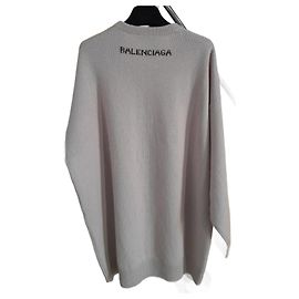 Suéter oversized Balenciaga en cachemira beige Beige