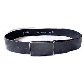 Cinto de couro de vaca preto Levi's® Red Tab™ Original Reveted, fivela de metal preto Preto