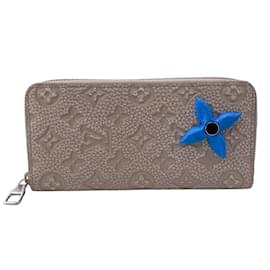 Louis Vuitton-Louis Vuitton Taurillon Zippy Wallet-Brown,Blue