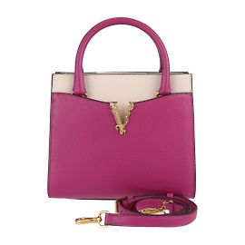 Bolsa Versace Virtus em rosa bege Bege
