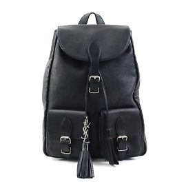 Mochila de couro Saint Laurent Preto