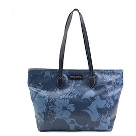 Borsa a spalla Miu Miu blu navy Blu navy