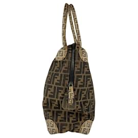 Fendi-Fendi Zucca Handbag-Brown