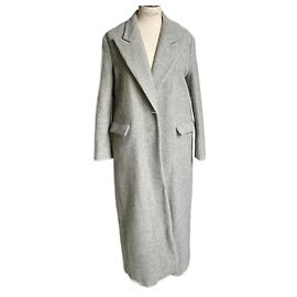 ISABEL MARANT Alpaca wool herringbone coat size 36 in very good condition Grey