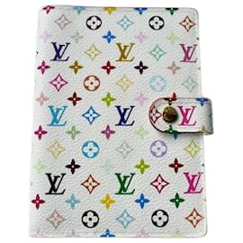 Louis Vuitton-LOUIS VUITTON x TAKASHI MURAKAMI White PM Agenda Cover New-White