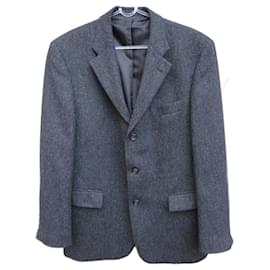Autre Marque Digel Grey Tweed Wool Jacket Size 52 Grey