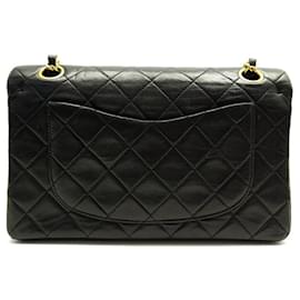 Chanel-VINTAGE CHANEL TIMELESS CLASSIC PM BLACK LEATHER SHOULDER BAG-Black