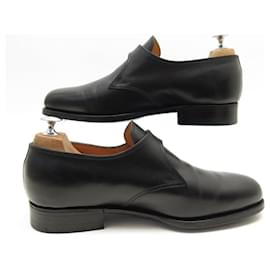 JM Weston-JM WESTON DERBY SHOES WITH FLOWER BUCKLE 531 7.5E 41.5 42 BLACK LOAFERS-Black