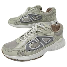 Dior-NEW DIOR B30 3SN279ZRD 41.5 GRAY CANVAS SNEAKERS SHOES-Grey