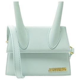 Jacquemus-JACQUEMUS LE CHIQUITO MEDIUM 213BA002 BLUE LEATHER SHOULDER BAG-Blue