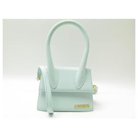 Jacquemus-JACQUEMUS LE CHIQUITO MEDIUM 213BA002 BLUE LEATHER SHOULDER BAG-Blue
