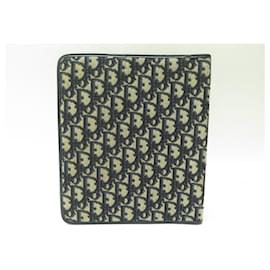 Christian Dior-VINTAGE AGENDA COVER CHRISTIAN DIOR TOILE OBLIQUE CANVAS DIARY COVER-Navy blue