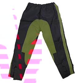 Givenchy-GIVENCHY BIKER LOGO PANTS BM507Q10PW L 46 FR 50 IT RED BLACK TROUSERS-Other