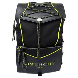 NEUF SAC A DOS GIVENCHY BOND BK506FK0VQ-003 POCHETTE TOILE & CUIR BACKPACK Noir