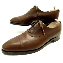 SCARPE JOHN LOBB CITY RICHELIEU 8.5 42.5 IN PELLE MARRONE Marrone