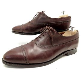 SAPATOS JOHN LOBB BALMORAL RICHELIEU 8.5E 42.5 COURO MARROM SAC Marrom