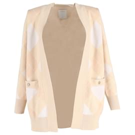 Sandro- Sandro Paris Glenda Printed Open Cardigan with Pockets in Multicolor Wool-Multiple colors