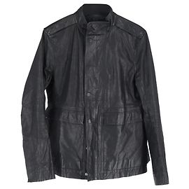Rick Owens Mainline Jacket in Black Leather Black