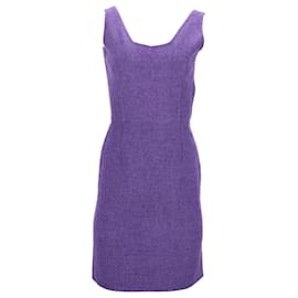 Dior-Christian Dior Mini Sleeveless Dress in Purple Wool-Purple
