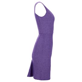 Dior-Christian Dior Mini Sleeveless Dress in Purple Wool-Purple