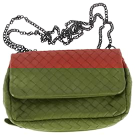 Bottega Veneta- Bottega Veneta Baby Olimpia Shoulder Bag in Orange Nappa leather-Brown,Red