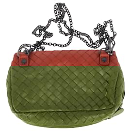 Bottega Veneta- Bottega Veneta Baby Olimpia Shoulder Bag in Orange Nappa leather-Brown,Red