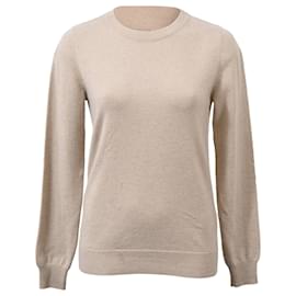 Brunello Cucinelli- Brunello Cucinelli Knitted Crewneck Sweater in Beige Wool-Beige