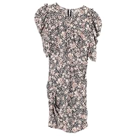 Isabel Marant-Isabel Marant Brizia Ruched Mini Dress in Floral Print Silk-Other
