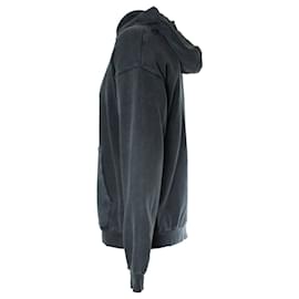 Balenciaga-Paris liberty distressed fleece hoodie-Grey