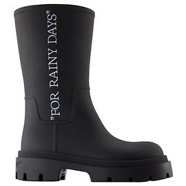 Off White Reboot Baskets Jours de Pluie - BLANC CASSÉ - Cuir - Noir Noir