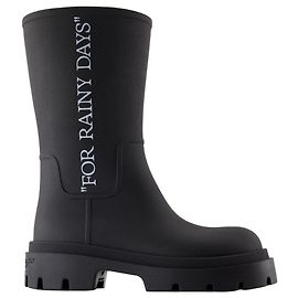Off White Reboot Baskets Jours de Pluie - BLANC CASSÉ - Cuir - Noir Noir