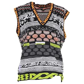 Autre Marque-MCQ V-Neck Vest in Multicolor Cotton-Multiple colors