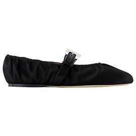 Ballerines Sveva Plisse - Paris Texas - Soie - Noir Noir
