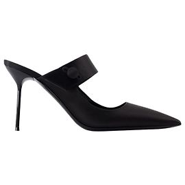Lidia Couture Sabot 90 Pump - Paris Texas - Seta - Nero Nero