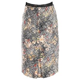 Falda midi estampada Bottega Veneta en seda multicolor Multicolor