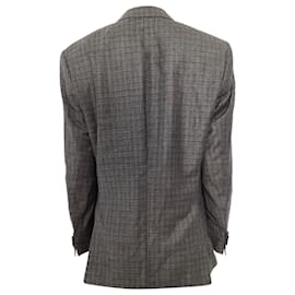 Hugo Boss- Boss by Hugo Boss Plaid Single-Breasted Blazer in Grey Wool-Grey